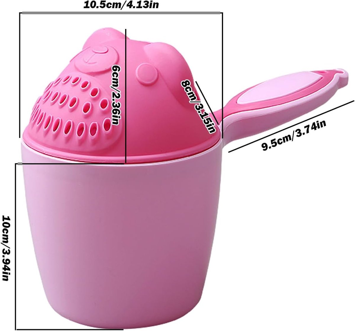 Douche beker - Douchebeker - haarspoelbeker voor baby's - Shampoo spoelbeker voor in bad - Baby Haar Cut Spoeler ter - Beschermt ogen en gezicht - Badgieter - Roze - Voor Kids Toddler Body Washing — cadeau in Spellen & Speelgoed - foto 5