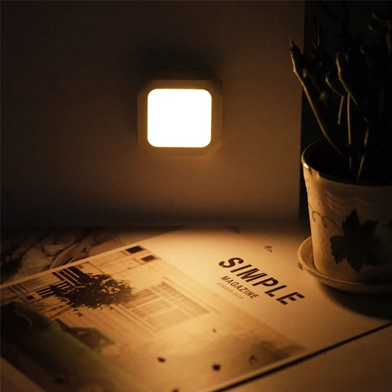 2-delige LED-nachtlampfitting dimbaar warm wit met schemersensor Geschikt voor trappen, slaapkamers en gangen van Merkloos — afbeelding 2