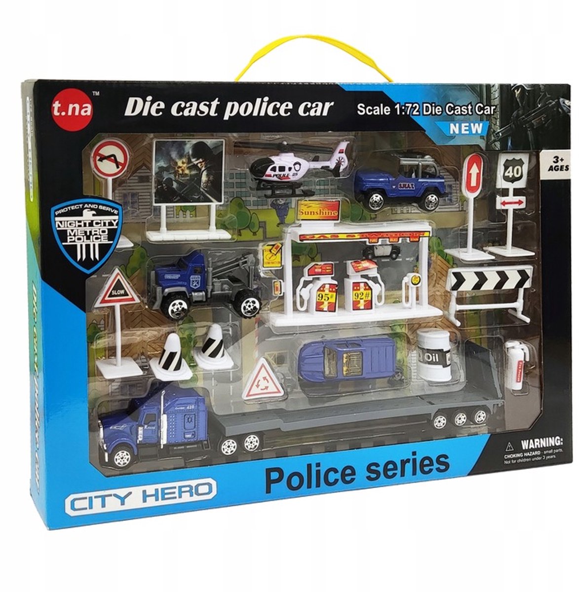 NN PROMO Auto Lawine Set met Accessoires - Mix