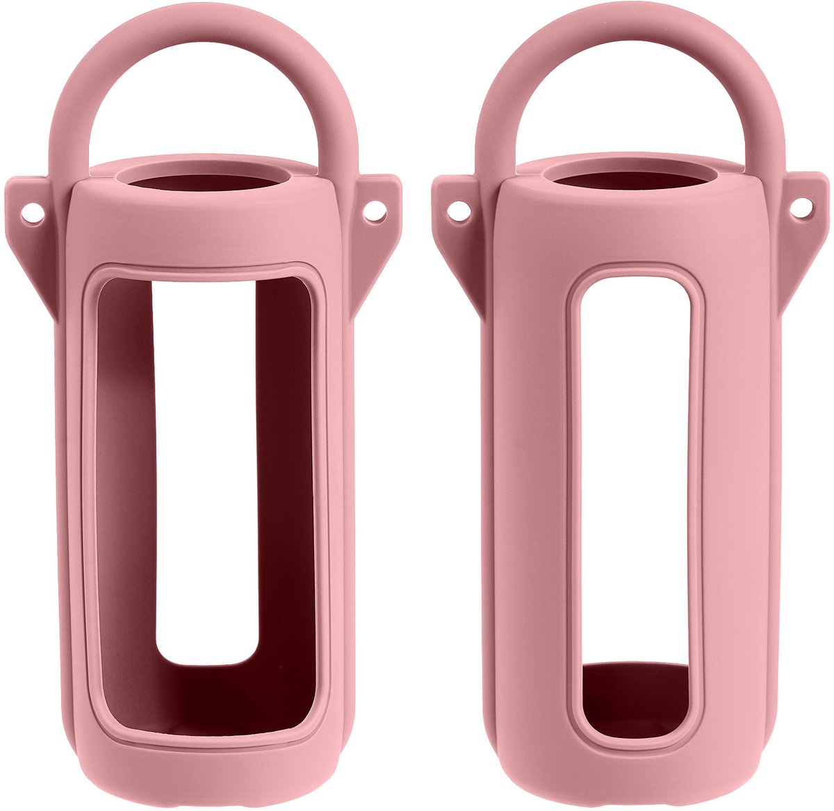 Beschermhoes geschikt voor JBL Grip Bluetooth Speaker - Met Draaghendel, Draagriem en Karabijnhaak - Meerdere Kleuren - Roze - Schokbestendig - Krasbestendig - Siliconen - Hoesje - Case - Bescherming