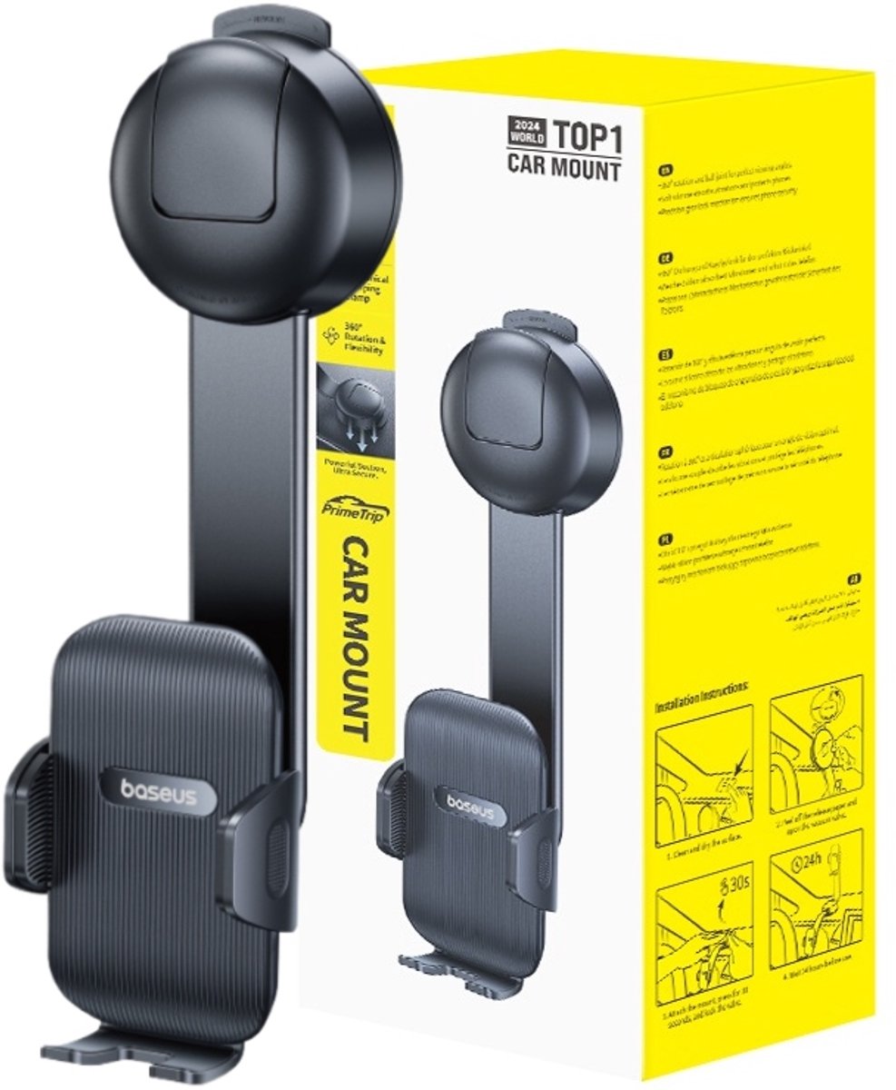 Baseus Autohouder Telefoon Dashboard Zuignap 360° Sterk