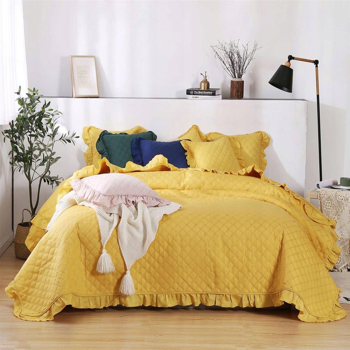 Pikowana Narzuta Ruffy 240x260 cm - Stylowa i Dwustronna