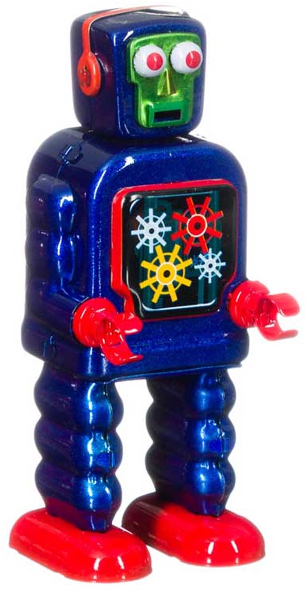 St. John MRX Blikken Robot Gearing – Handgemaakt Collectors Item – Retro Vintage Robot – 13 cm – Luxe Cadeauverpakking