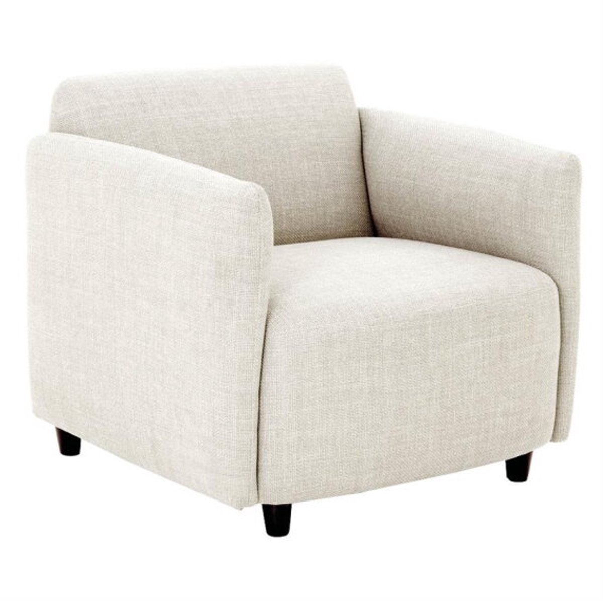 Tower Living Fauteuil Bradfort - Wit Stof - Met Armleuning - 84x84x76cm