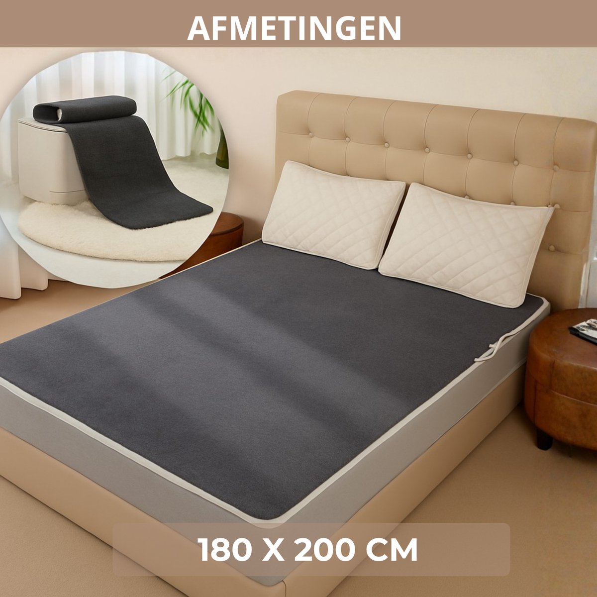 Afbeelding 2 van Lefairy Elektrische onderdeken 180x200 (EAN: 8720865392868)