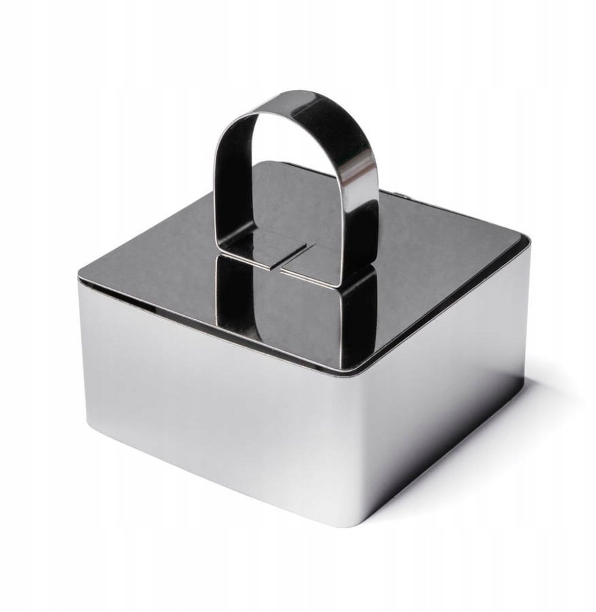 Tadar Bakvorm RVS Vierkant 8,5x8,5cm Hoogte 4cm