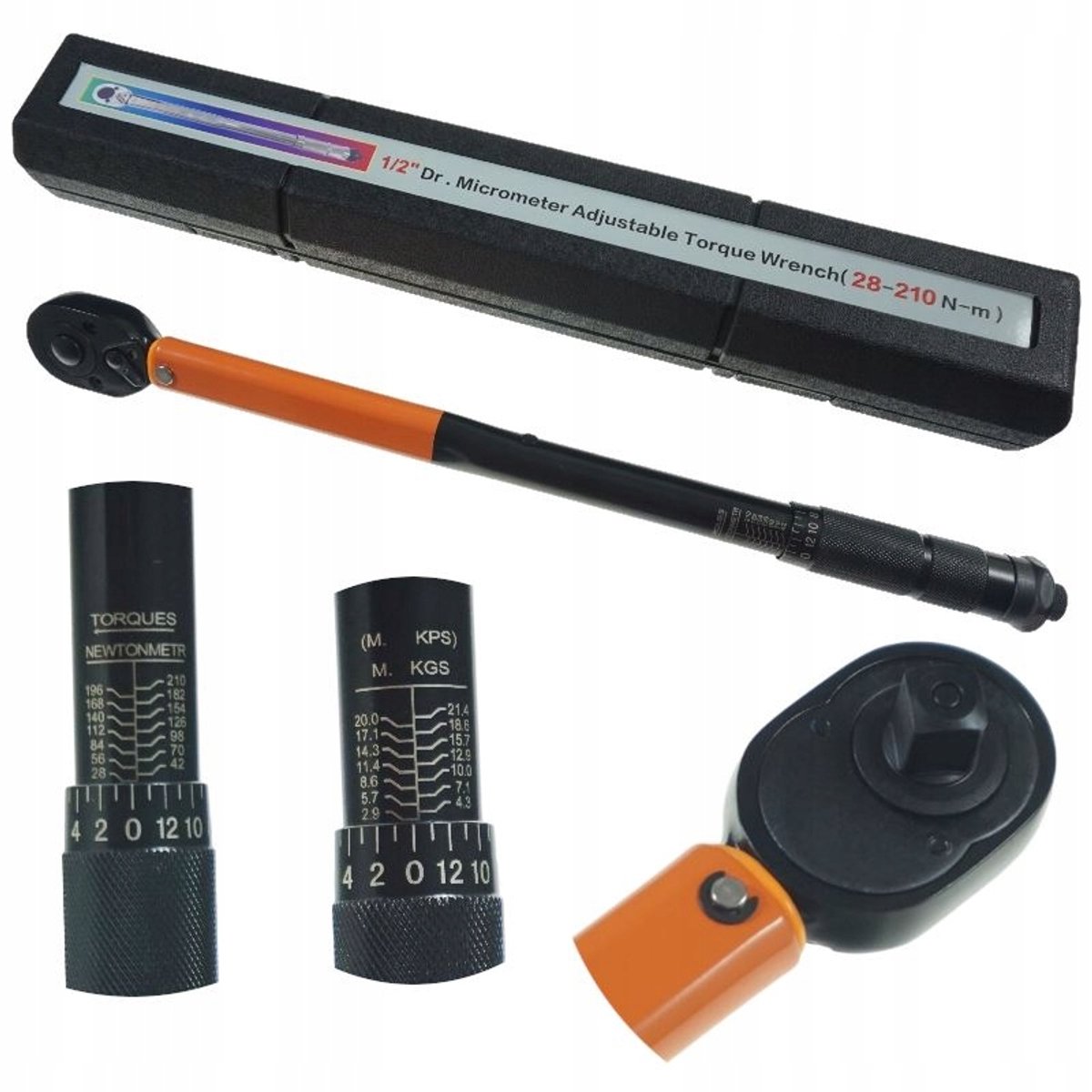 Momentsleutel 1/2" 28-210 Nm met Vergrendeling