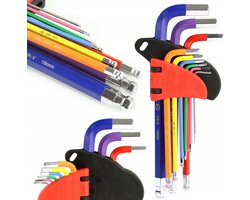 BJC Serie - Inbussleutelset - 1,5-10mm - Kleurrijke Zeshoekige Sleutels - CRV