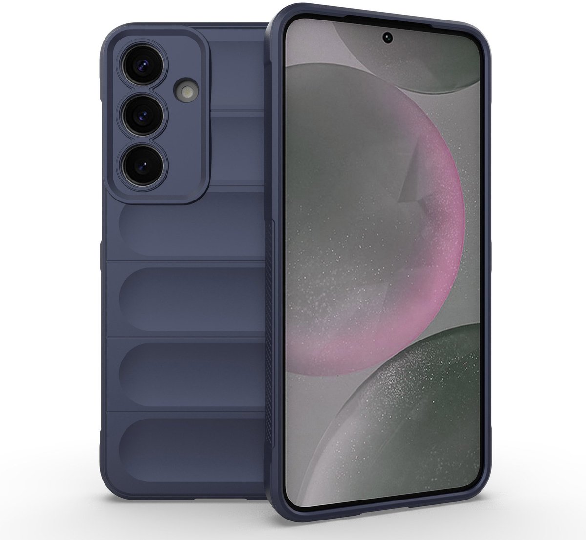 Solidenz AeroGrip geschikt voor Samsung Galaxy S25 Plus hoesje - Donkerblauw