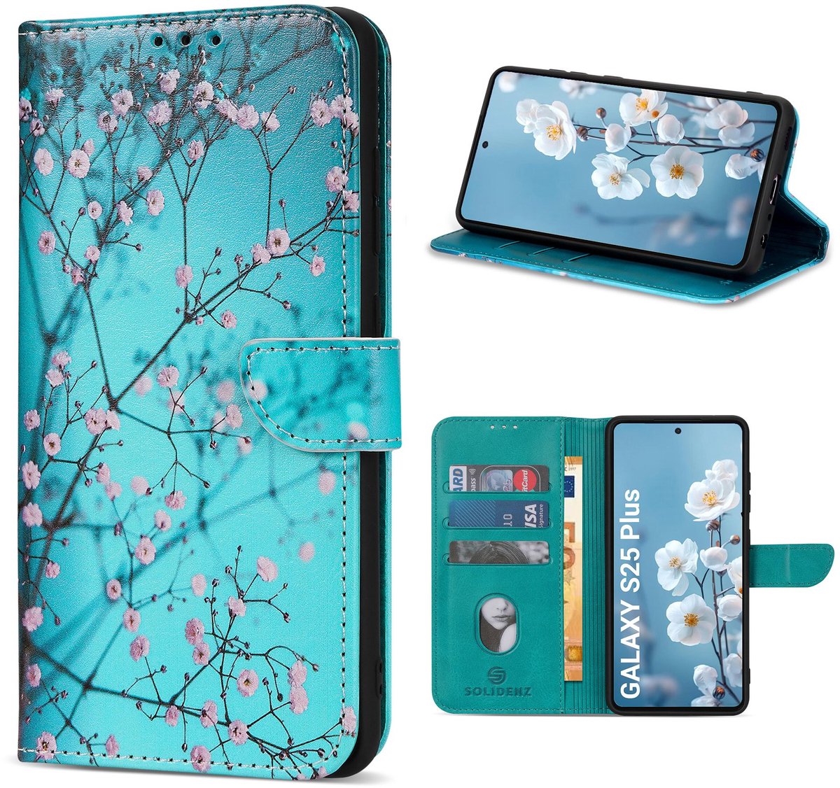 Solidenz hoesje - Geschikt voor Samsung Galaxy S25 Plus - Bookcase - Sierkers