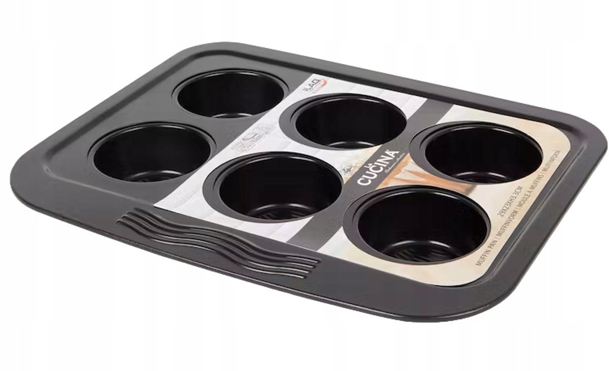 La Cucina Muffinvorm voor 6 Cupcakes - Non-stick Bakplaat