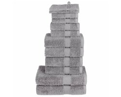 12-delige Premium Handdoekset in Solund Grijs, 600g/m², Ideaal voor Gym, Hotel en Thuisgebruik, Moderne Stijl, Snel Drogende Stof, Perfect voor Kerst- en Halloweencadeaus