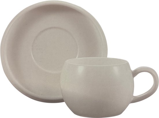 Almina Lissa Bonna - Service à café - 12 pièces - Wit - 220 ml - Porcelaine - Tasses à café