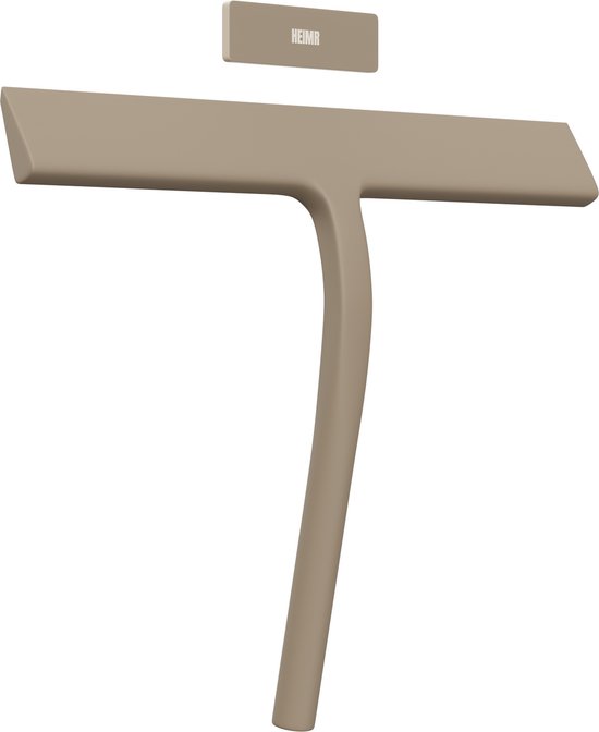 HEIMR Douchewisser Taupe met Magneetstrip Ophangsysteem Zonder Boren 28 cm Breed - Raamwisser - Badkamer Accessoires - Douchetrekker