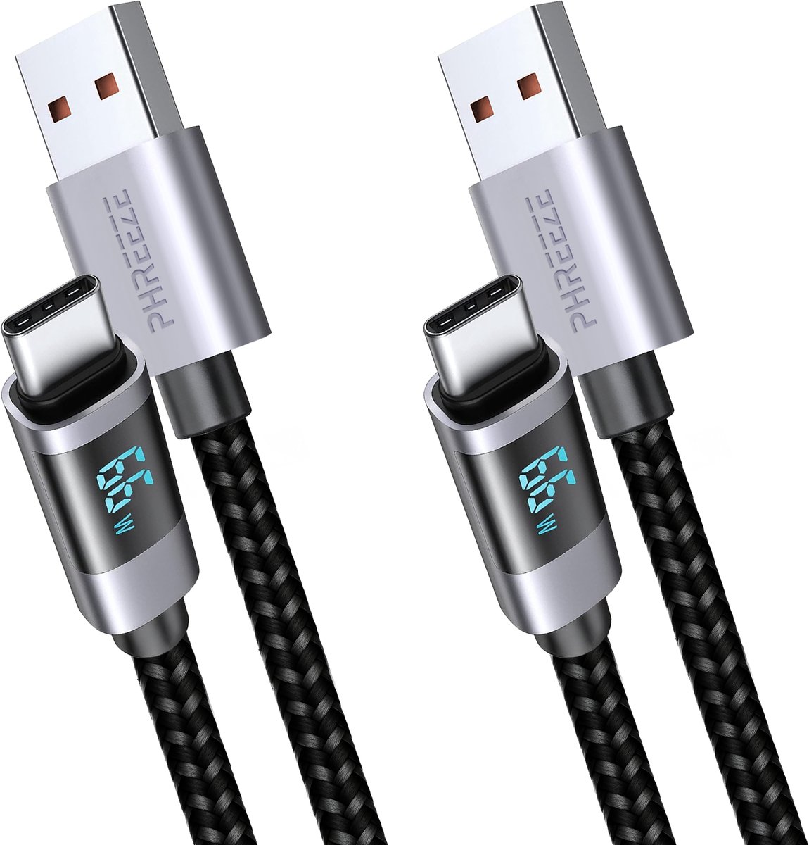 Image of 6a usb naar usb C kabel met fast charge - Usb A naar usb C - Oplaadkabel voor telefoon, tablet