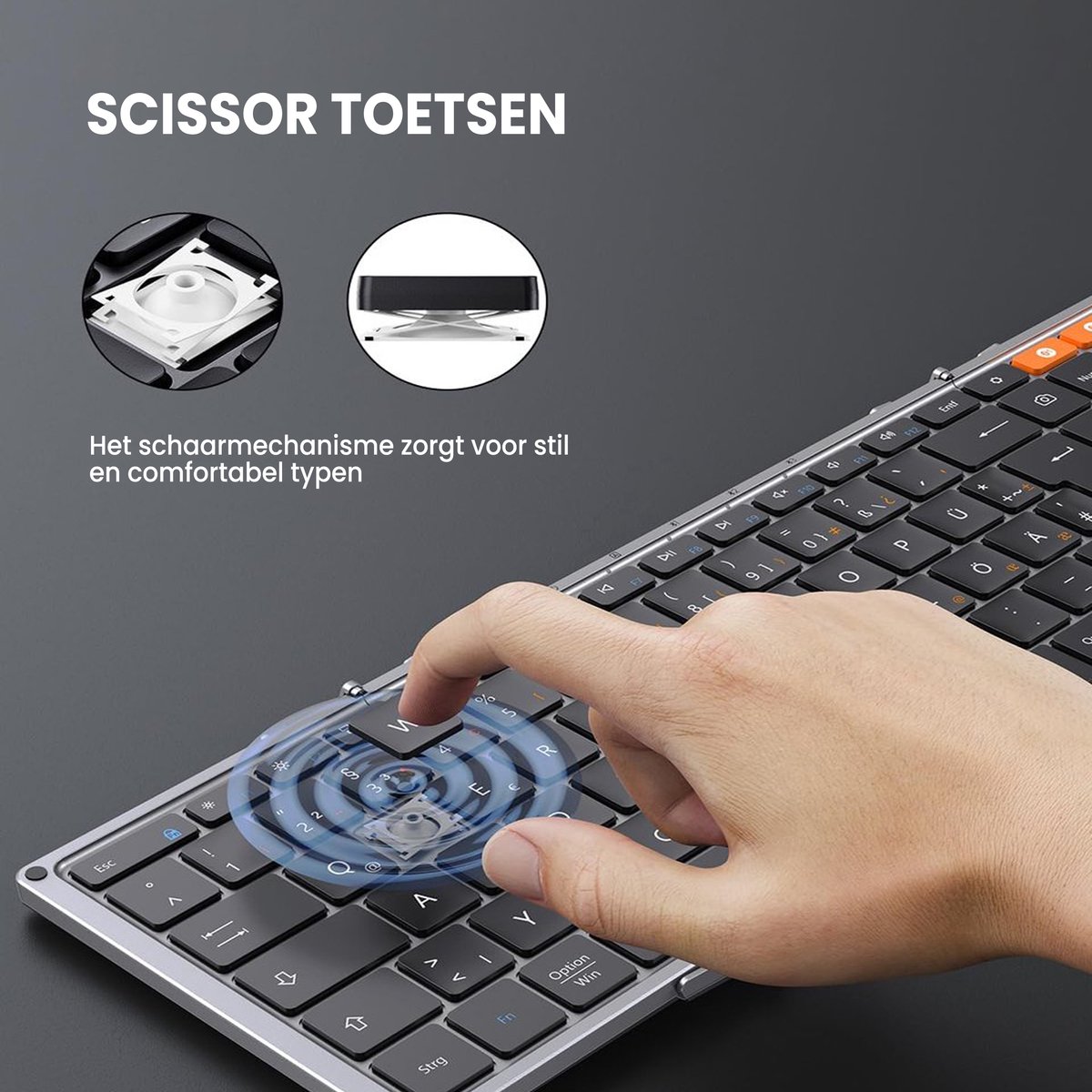 ProtoArc Opvouwbaar Bluetooth Toetsenbord thumbnail 5