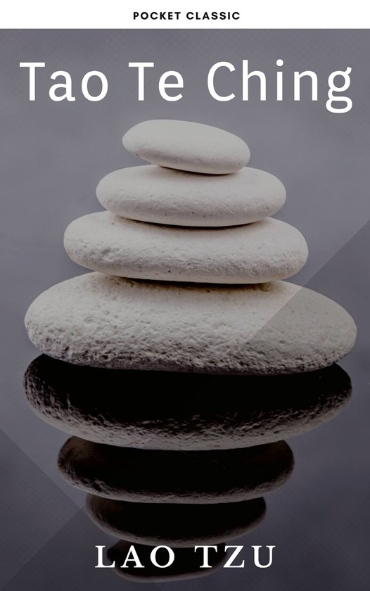 Een stapel witte, gladde stenen voor het boek 'Tao Te Ching' van Lao Tzu.
