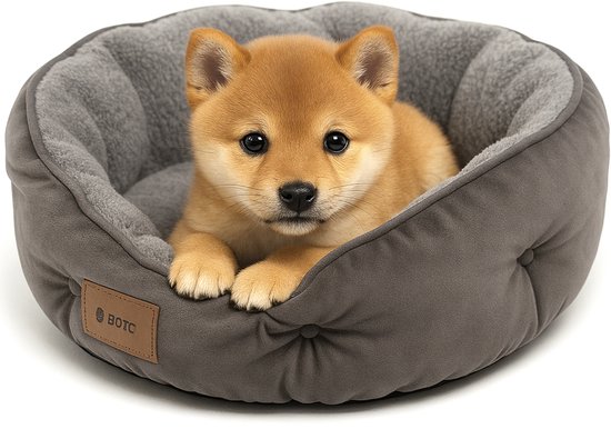 BOTC Hondenmand - Kattenmand - Vetbed 50 cm - Maat S - Warmtemat - Voor honden en katten - Grijs