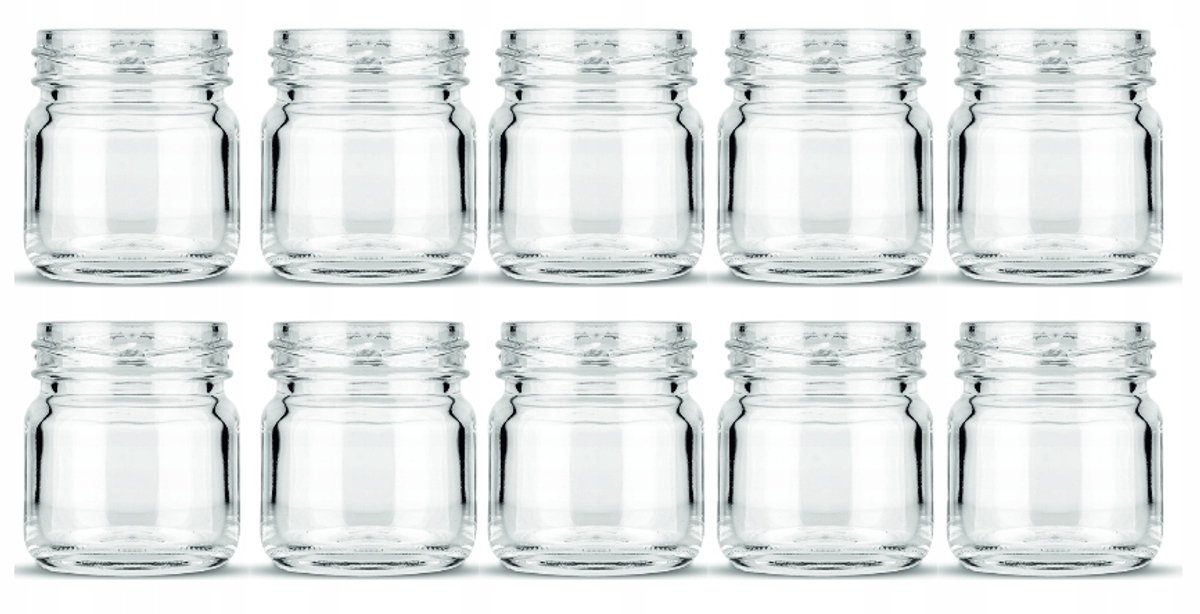 10x Glazen Potjes 40ml - Ideaal voor Honing, Kruiden, Kaarsen