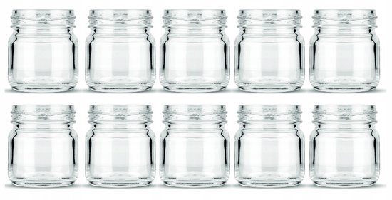 10 pots en Verres de 40 ml - Idéaux pour le miel, les herbes, les Bougies