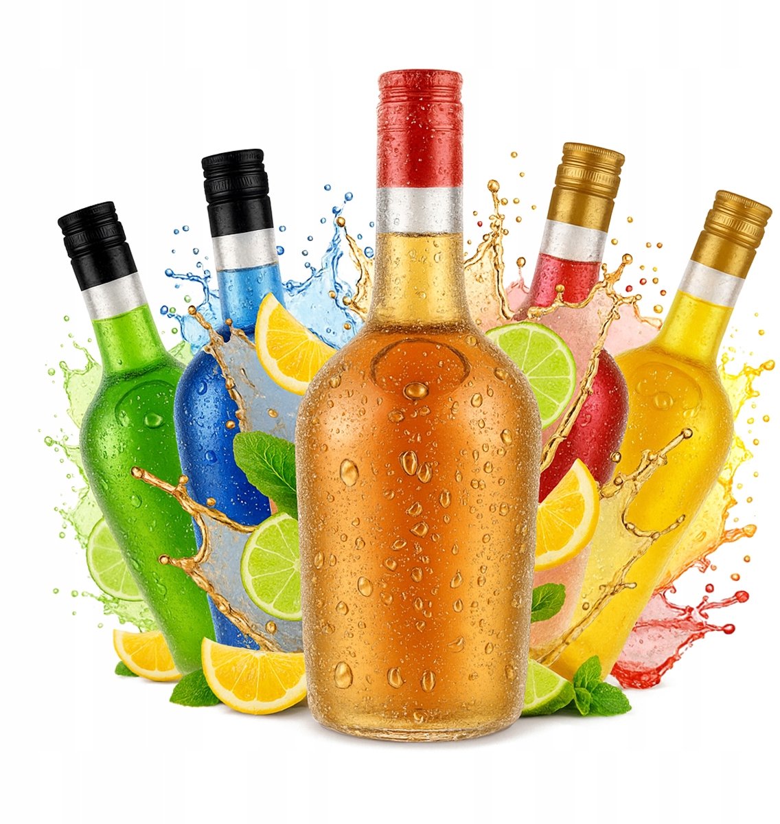 5x Glazen Fles Gloria 500ml - Stijlvol & Praktisch