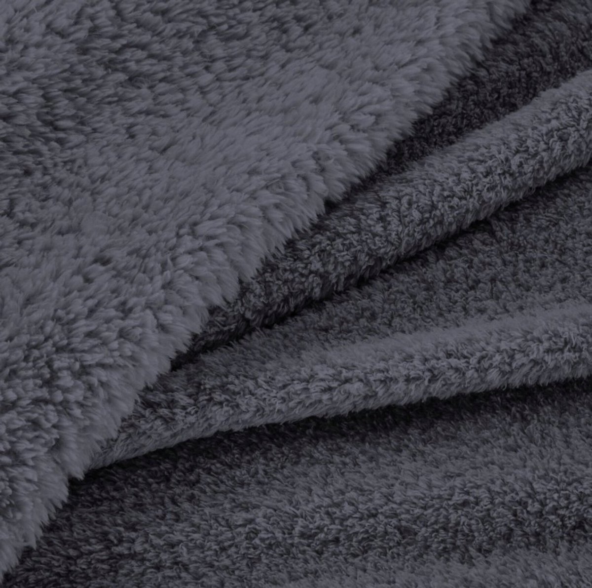 Zacht Dekentje 170x210cm Staalgrijs - Pluche Microvezel