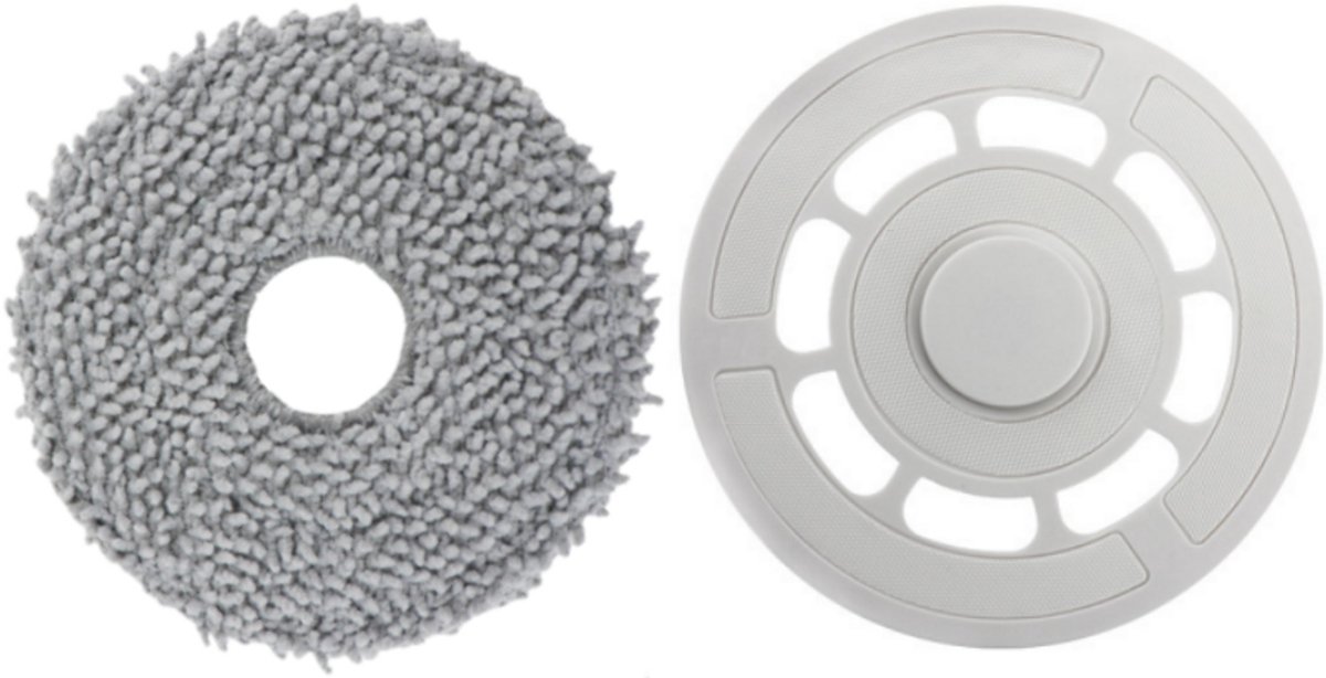 2 stuks- Mopplaat - Vervangende doek,Geschikt voor Roborock P10 Pro/P10S/P10S PURE/QRevo MaxV/QRevo Pro/QRevo S/Qrevo Plus（1 reinigingsdoek en 1 dweilhouder）