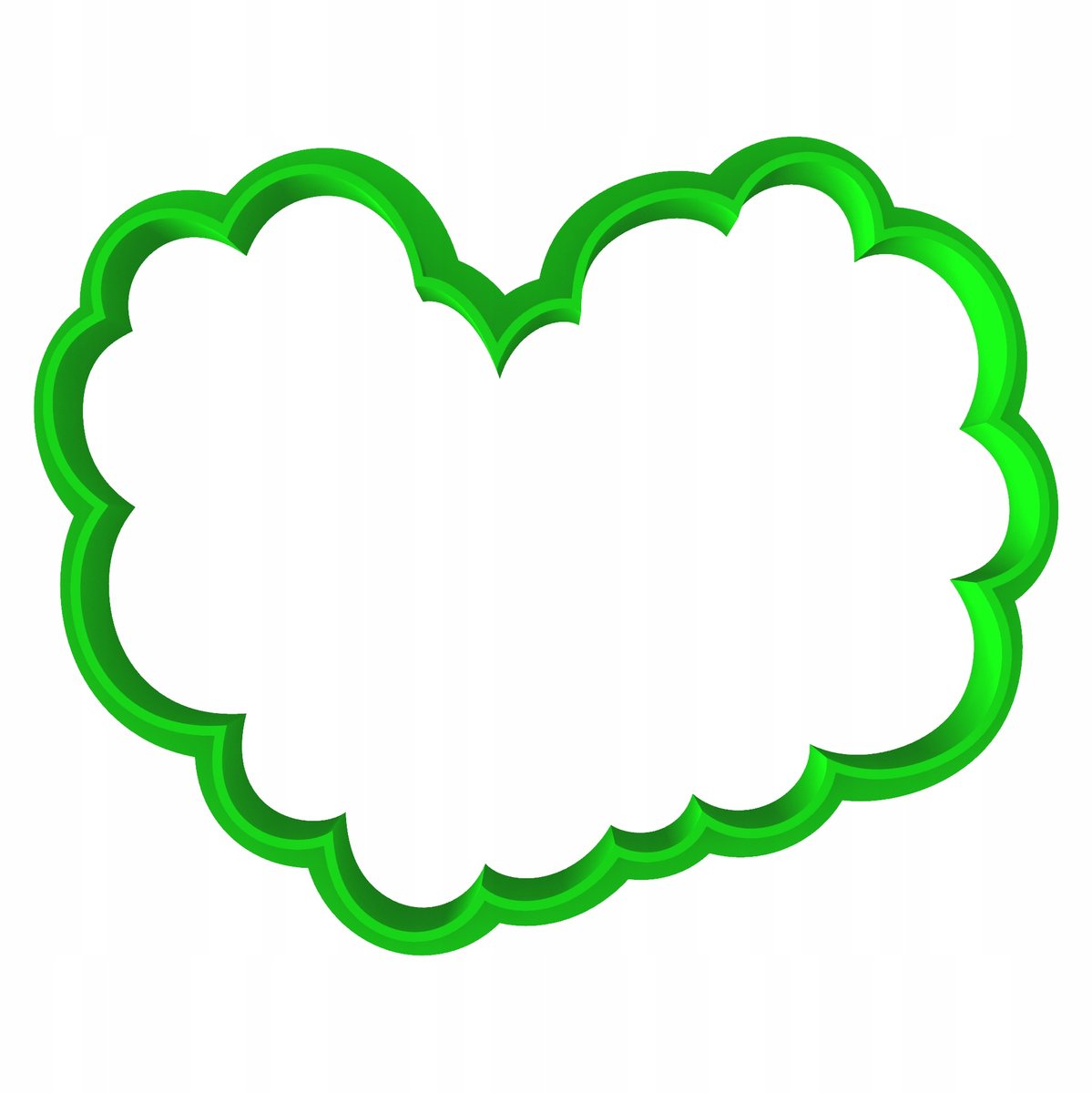 Valentijnsdag Koekjesvorm Hart & Wolk 8cm - Unieke Bakvorm