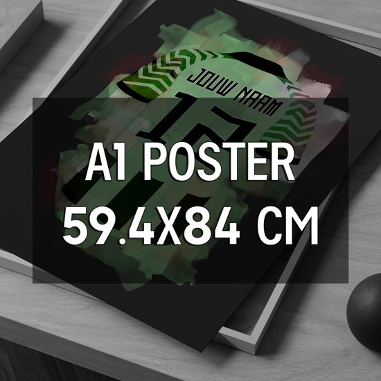 Mbappe poster - Voetbal wanddecoratie Kylian Mbappe - A1 poster - 59.4x84 cm - Semi glossy fotopapier - Voetbal fan poster - Unieke poster cadeau voor een echte voetbalfan
