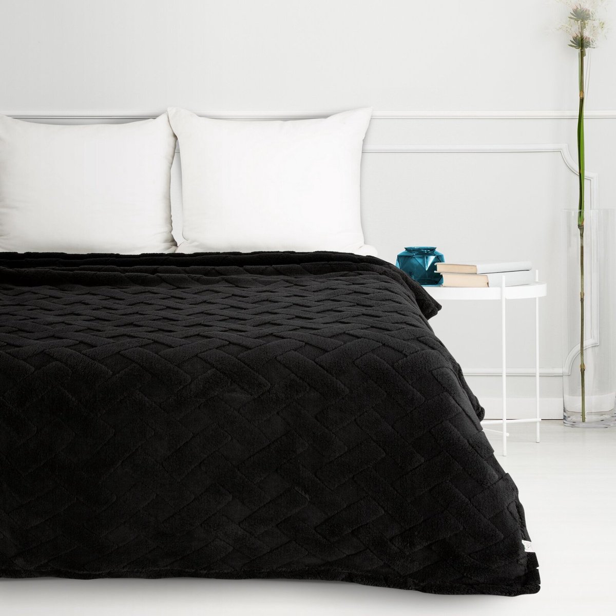Luxe Pluche Plaid 200x220cm - Zacht & Warm - Visgraat Patroon