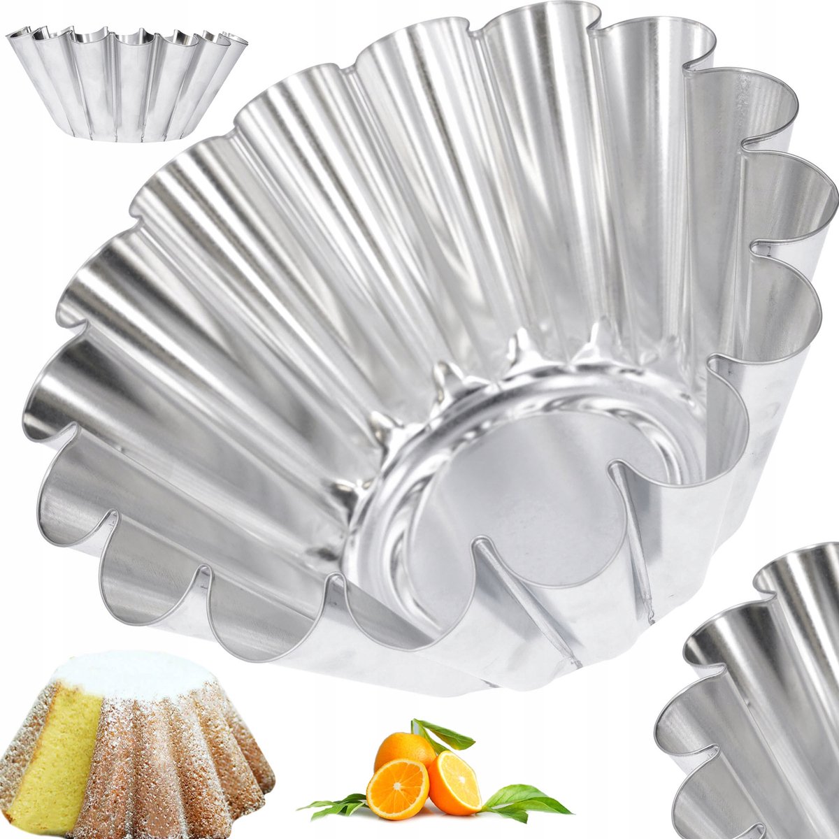 Bakvorm voor Paasbrood, 21 cm, Gekartelde Metaal