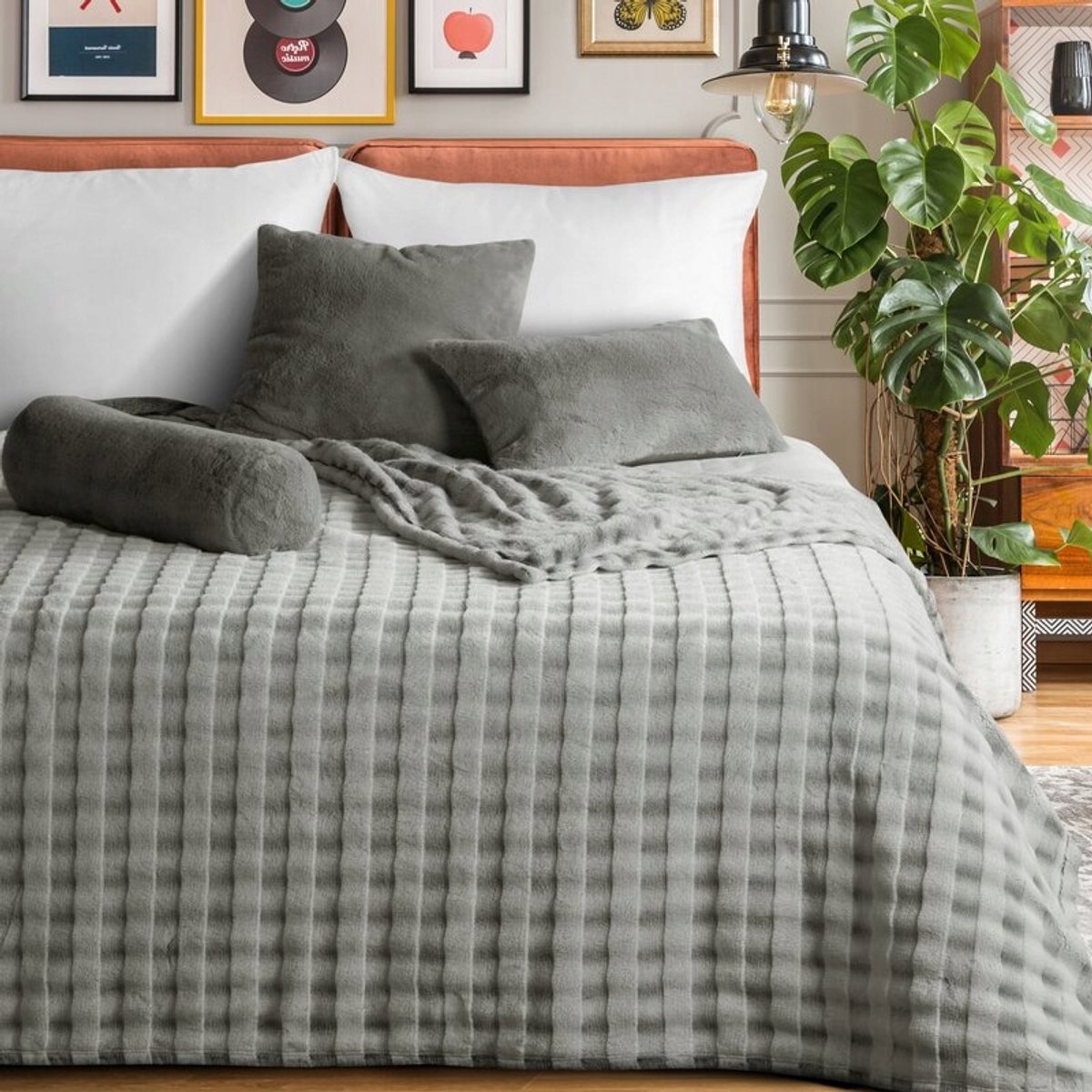 Zacht Fluwelen Plaid 200x220cm Greige - Warm & Stijlvol