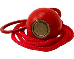 Boulemaus - Jeu de Boules - Magneet - Krachtige Magnetische Bouleopraper rood in de vorm van but met koord - 4 kg