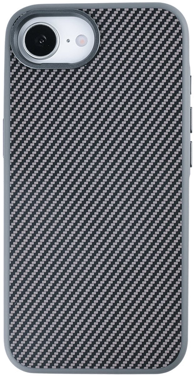 Rixus Mag Carbon With MagSafe For Apple iPhone 16e, 17e Titanium Grey