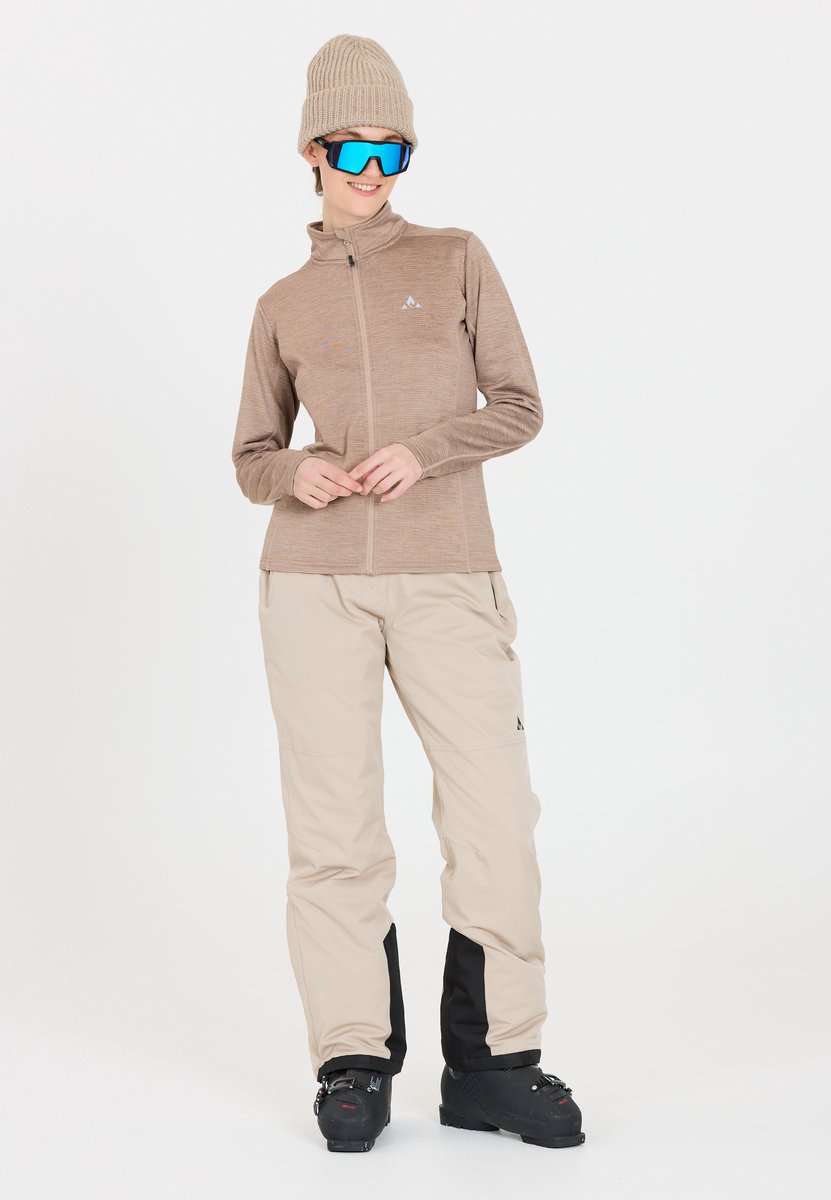 Whistler Fleece Vest Juice Waffle Full Zipper Midlayer Dames Bruin