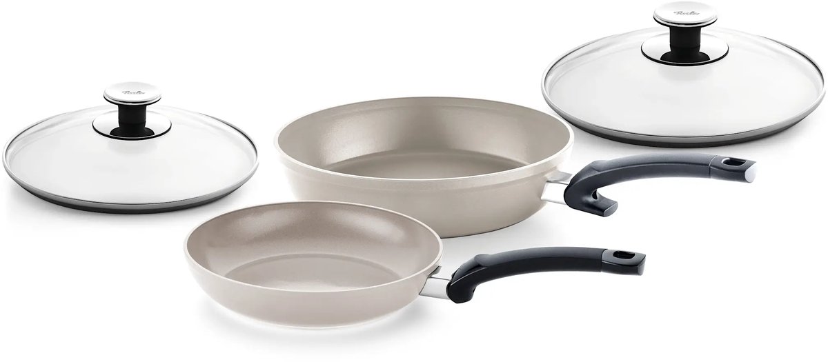 Fissler Ceratal Comfort Koekenpan 28 cm + Ceratal Classic Koekenpan 24 cm – 4-delige Set