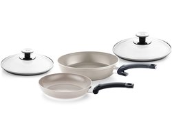 Fissler Ceratal Comfort Koekenpan 28 cm + Ceratal Classic Koekenpan 24 cm – 4-delige Set