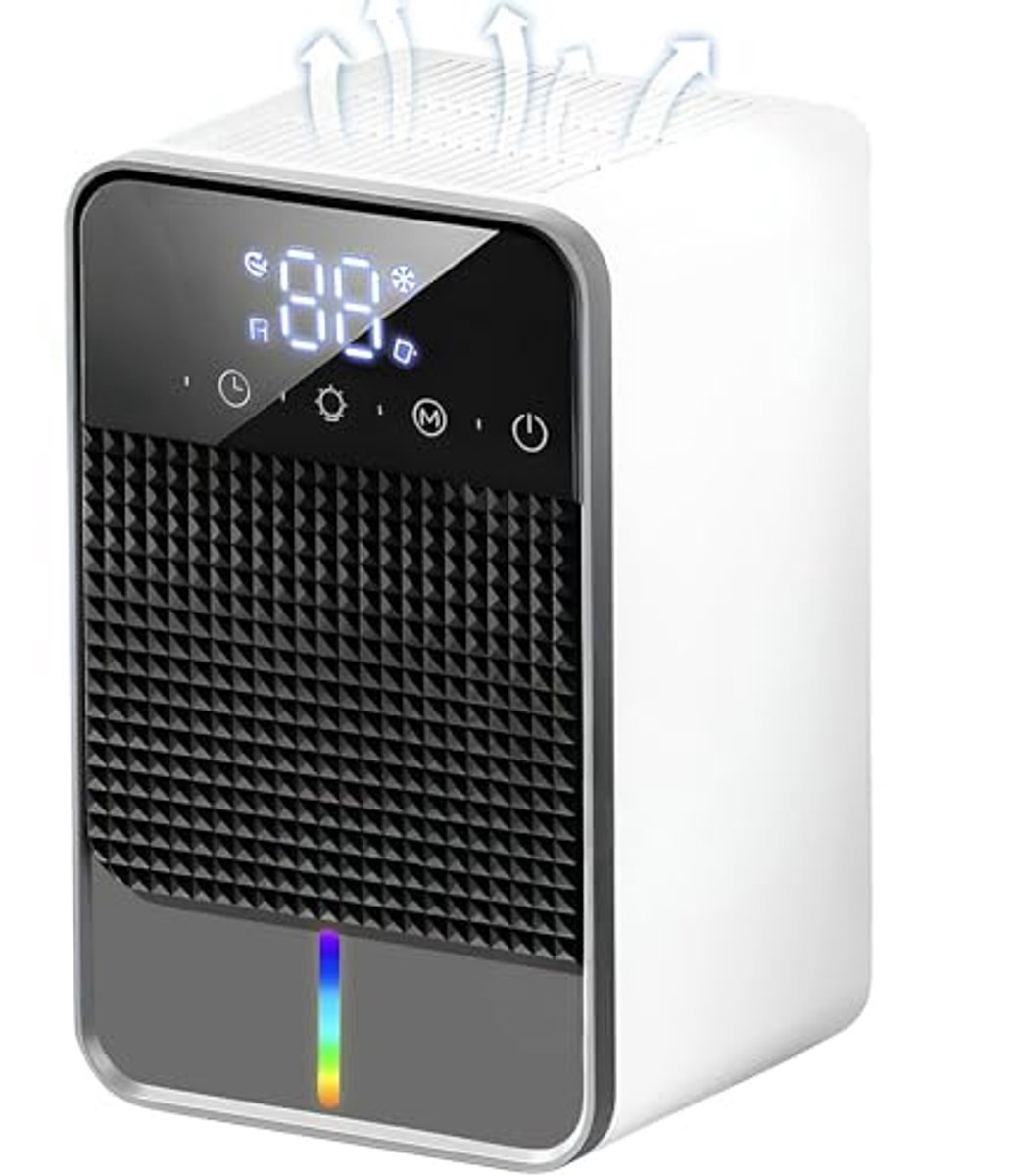 Stille Elektrische Luchtontvochtiger 1500 ml met Timer en Slaapmodus voor Caravan en Badkamer