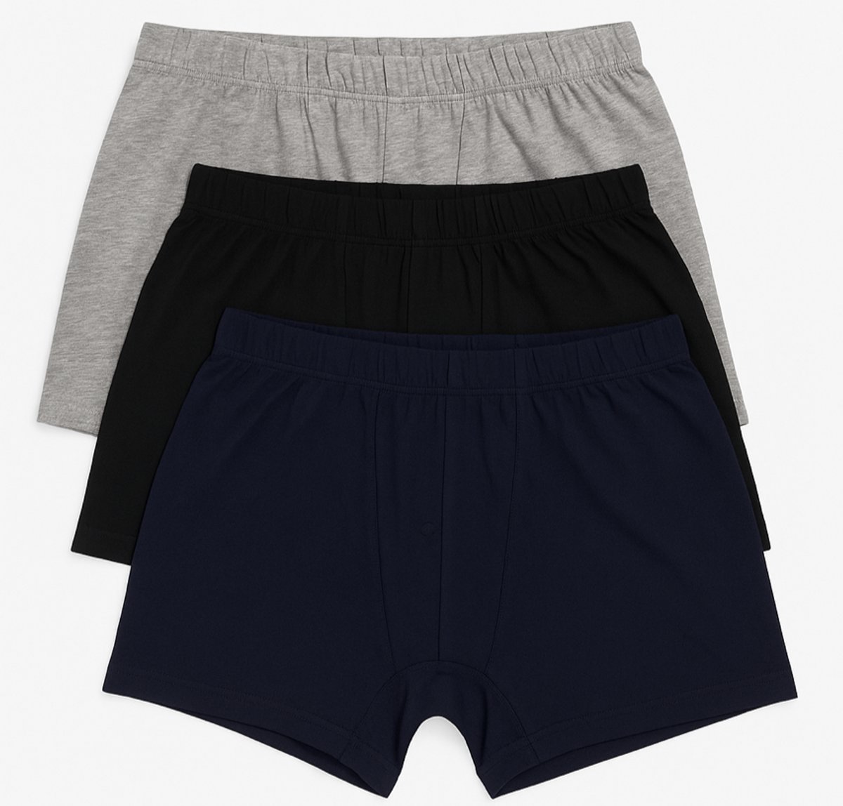 Heren 3 pack wijde boxers - maat M - 100% katoen - met gulp