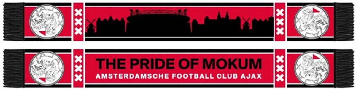 Ajax Amsterdam sjaal rood zwart Sky Pride of Mokum