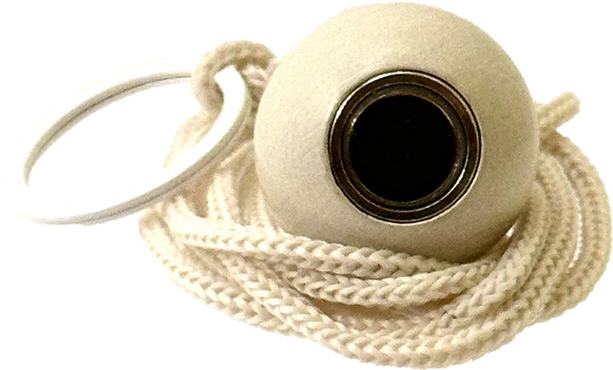 Boulemaus – Jeu de Boules - Magneet - Krachtige Magnetische bouleopraper wit in de vorm van but met koord – 4 kg