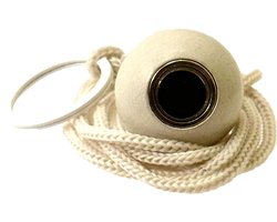 Boulemaus – Jeu de Boules - Magneet - Krachtige Magnetische bouleopraper wit in de vorm van but met koord – 4 kg