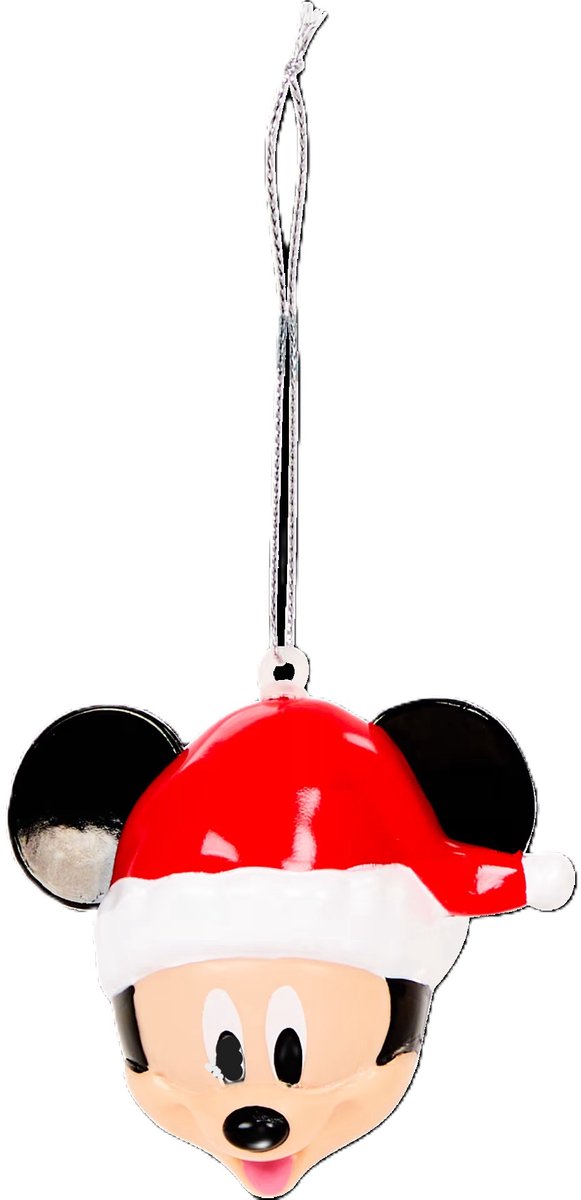 Disney Mickey ornament met kerstmuts – 3D hangdecoratie kerstboom - Kerstbal - Disney ornament - Kerstversiering - Cadeautip