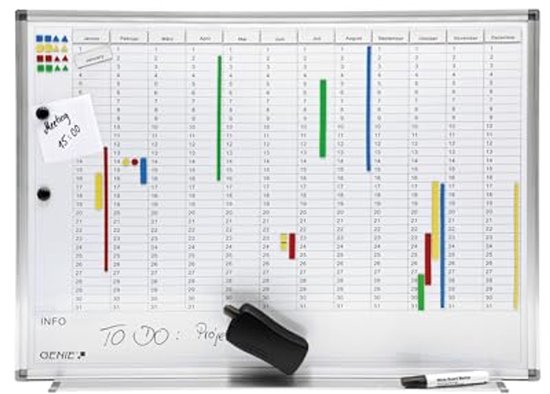 Genie Jaarplanner-Schrijfbaar Magnetisch Bord - kopen bij Genie Jaarplanner-Schrijfbaar Magnetisch Bord - kopen bij