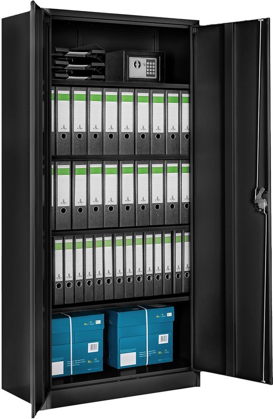 tectake - Classeur à 5 compartiments - noir – 404378