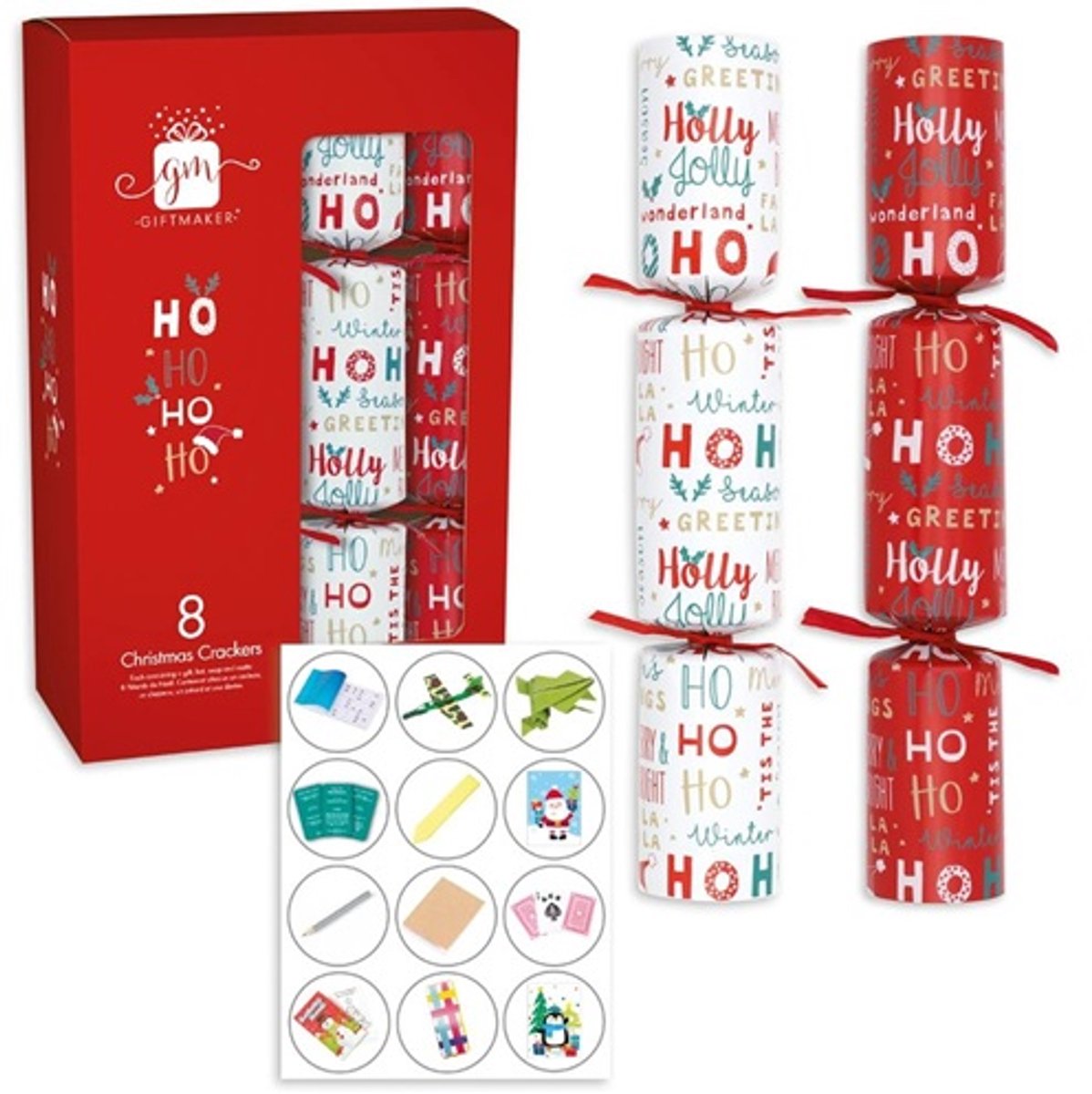 Gift maker Christmas cracker HOHOHO 8st