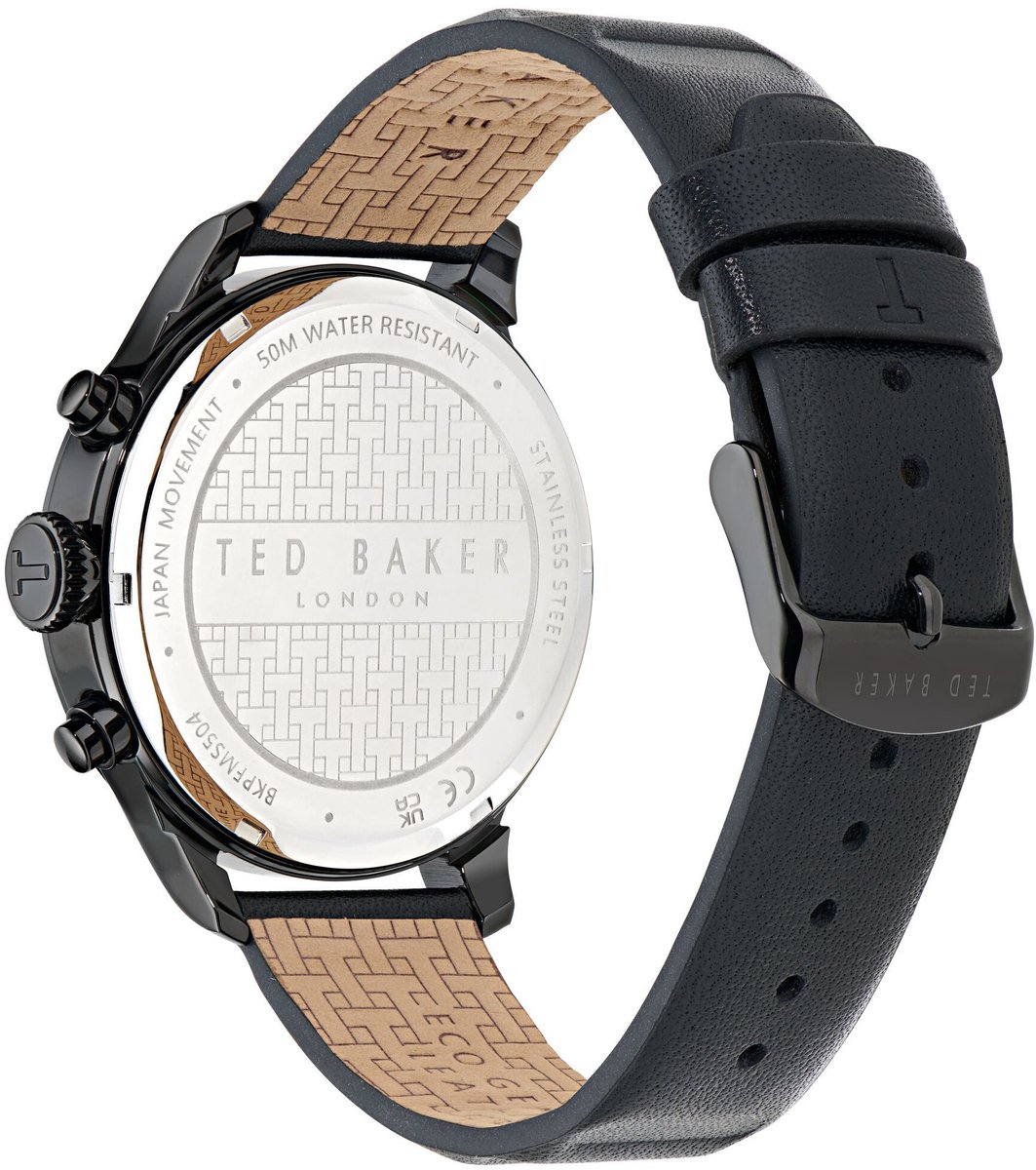 Ted Baker Ted Baker Apple® (38Mm-40Mm) Watch-Bandje Zwart Armband: 100% Leer 44 mm BKPFMS504W0