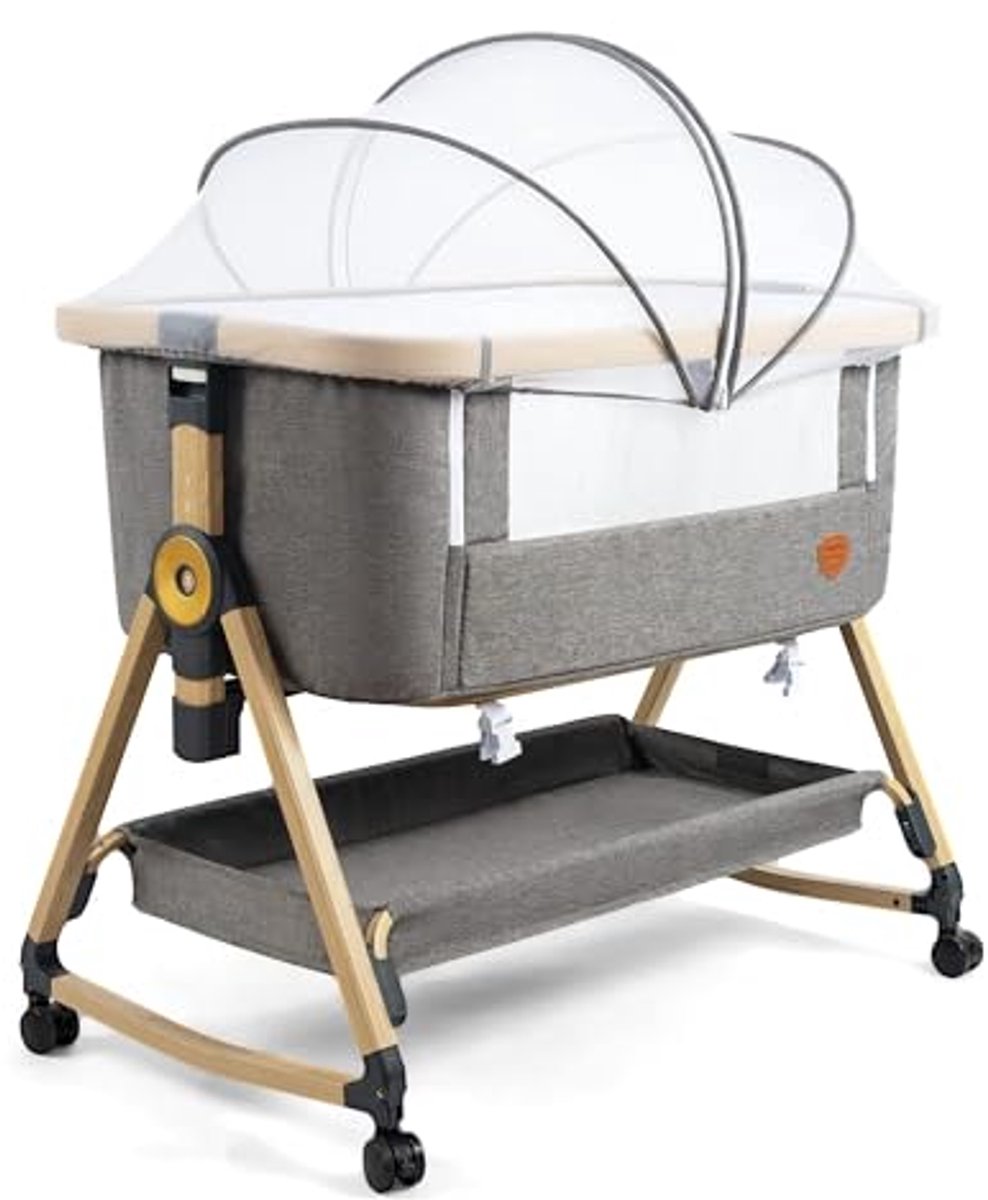 Image of 3-in-1 Babybed en Co-sleeper met Hoogwaardige Matras en Verstelbare Hoogte