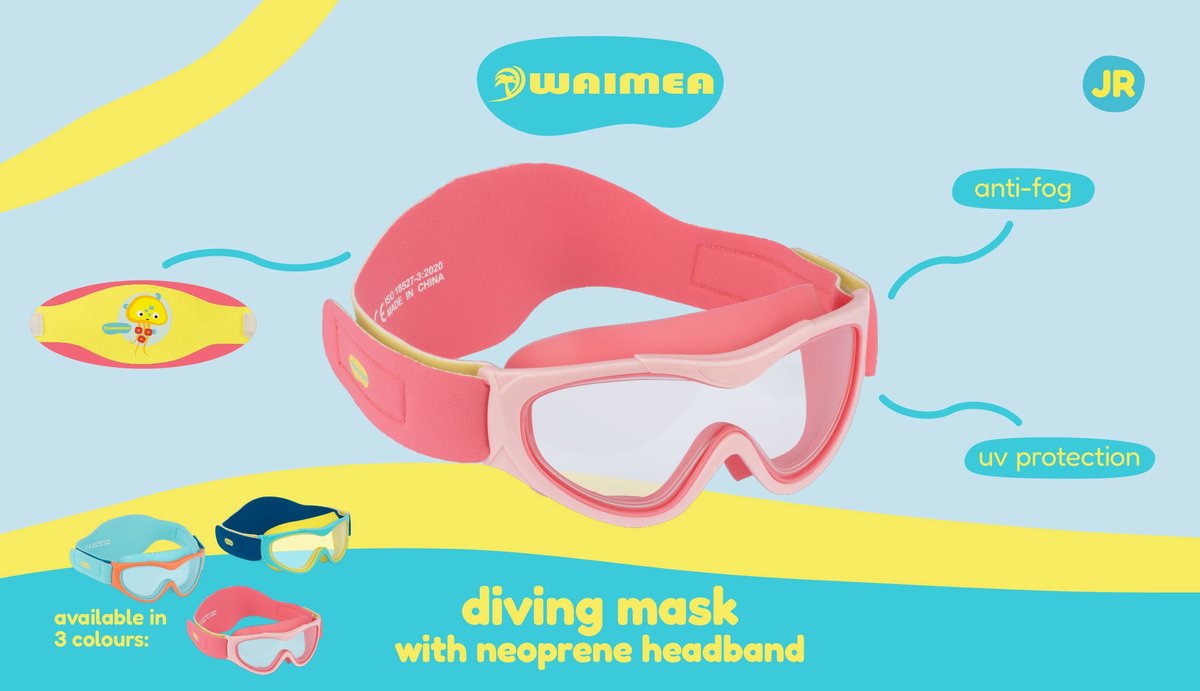 Waimea Zwembril - Kinderen - Neopreen band - Roze - Anti - Condens — afbeelding 5