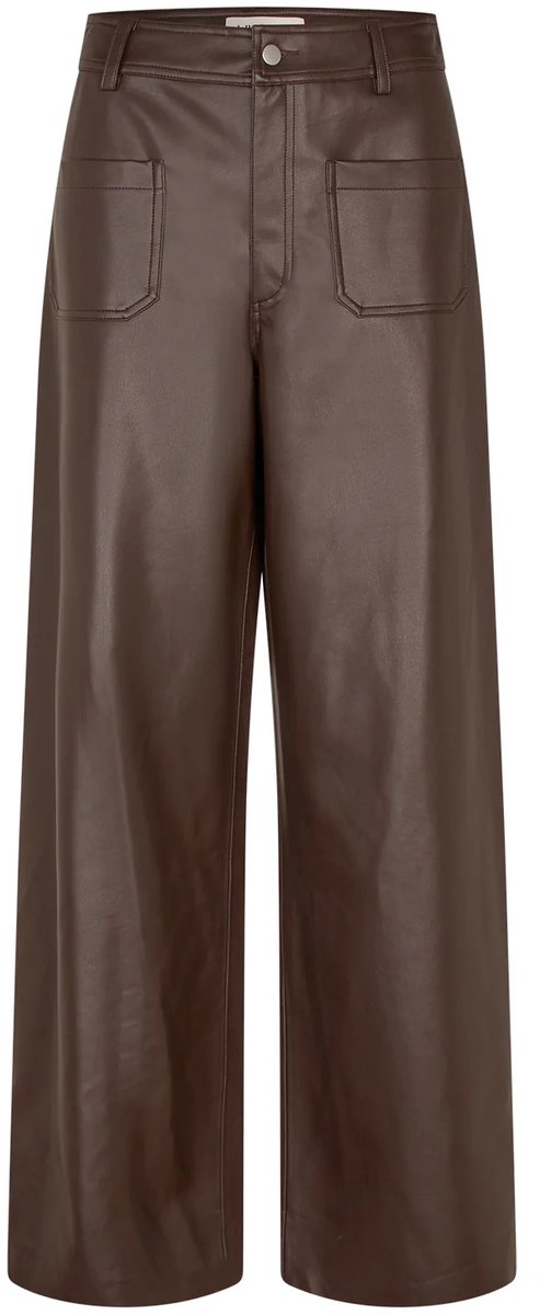 Lollys Laundry Ringo - Broek - Kunstleer - Bruin - XL